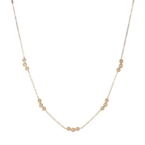 Five Diamond Trios Necklace