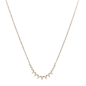 Pear & Round Diamond Necklace