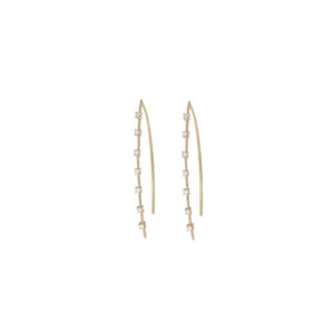 Hanging Diamond Line Earrings
