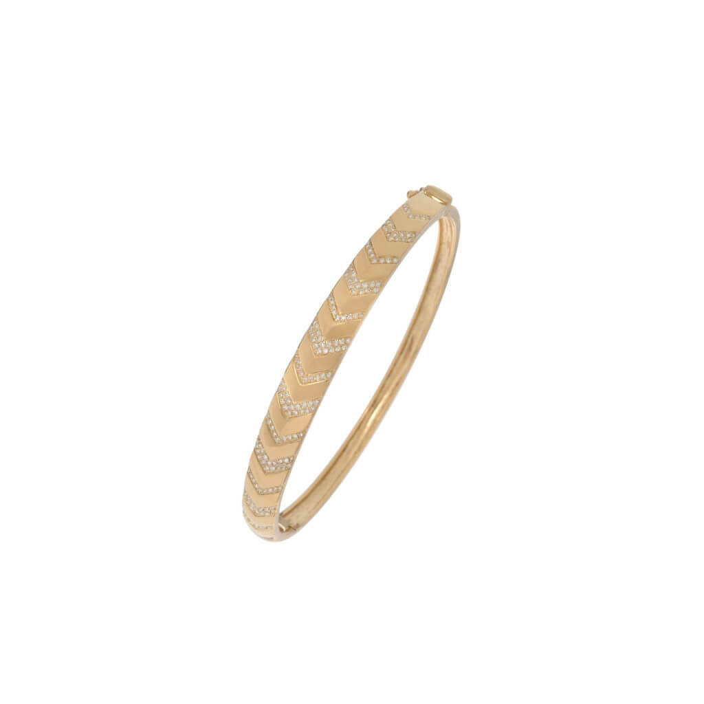 Diamond Chevron Bangle - Moondance Jewelry Gallery