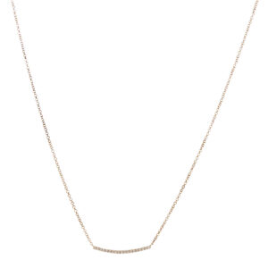 Curved Bar Pave Necklace