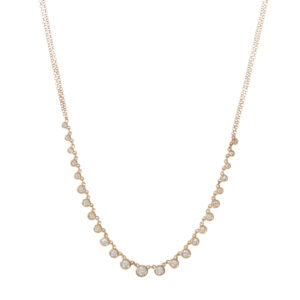 Graduated Bezel Diamond Necklace