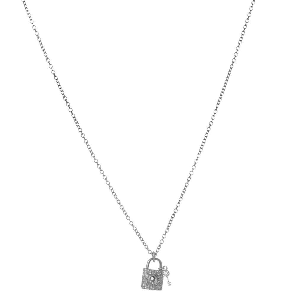 Diamond Lock & Key Necklace - Moondance Jewelry Gallery