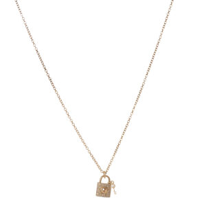Diamond Lock & Key Necklace