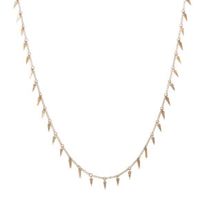 Spike Pave Fringe Necklace