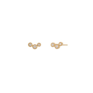 Diamond Trio Curve Studs