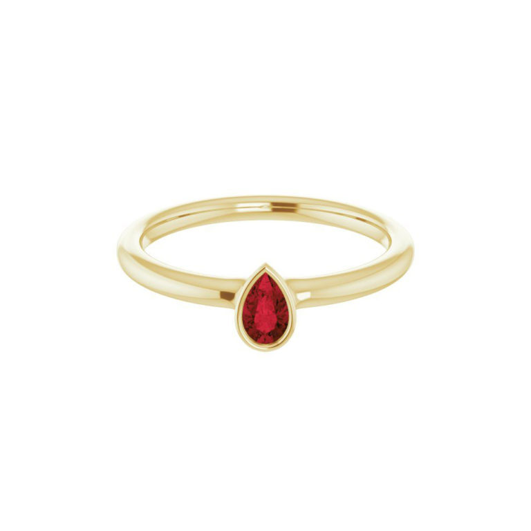 Garnet Stackable Ring - Moondance Collection