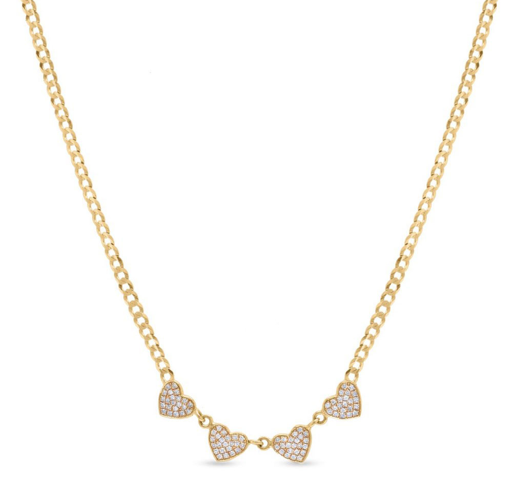 NAiiA Close To Your Heart Necklace | 14K Yellow Gold Heart Chain Necklace
