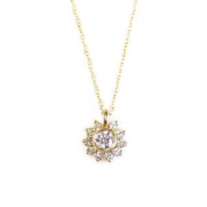 Diamond Sunflower Pendant
