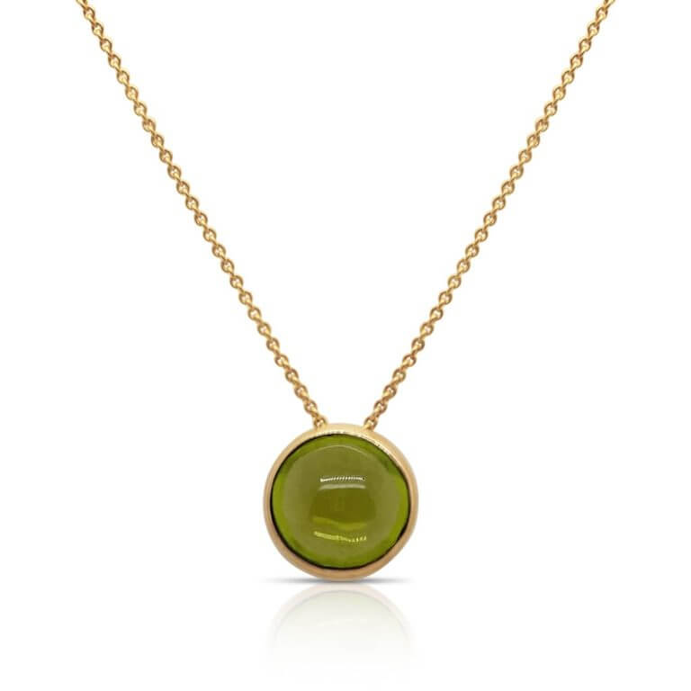 Birthstone Pendant - Green Peridot Charm - Available at Moondance Jewelry Gallery