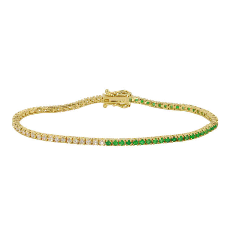 Emerald and Diamond Bracelet 14K Solid Yellow Gold. $12,175 Appraised Value-hdcinema.vn
