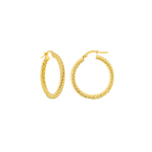 The Moondance Collection Yellow Gold Rope Twist Hoops