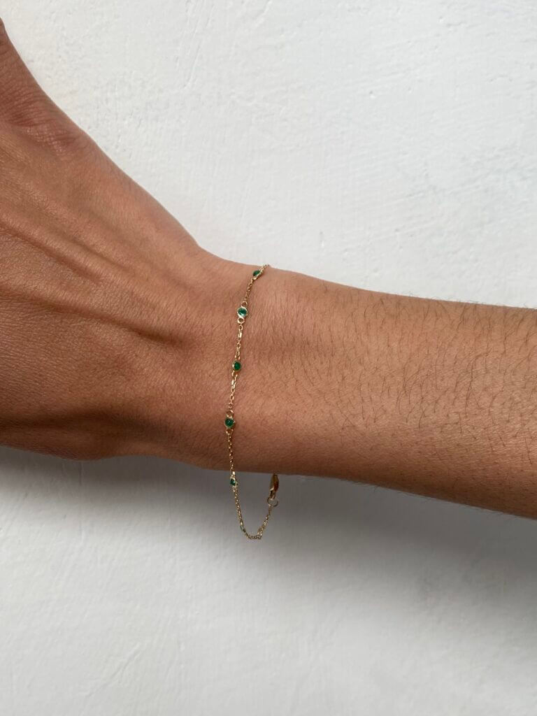 Emerald by the Yard Bracelet at Moondance Jewelry Gallery