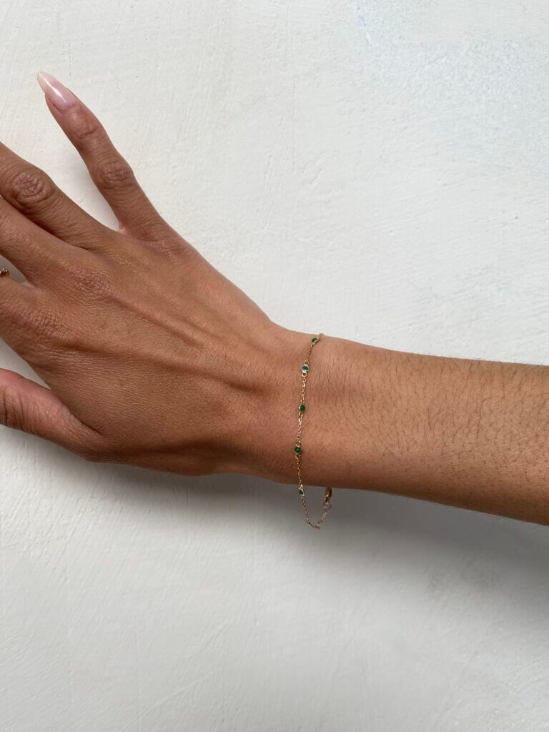 Emerald by the Yard Bracelet at Moondance Jewelry Gallery