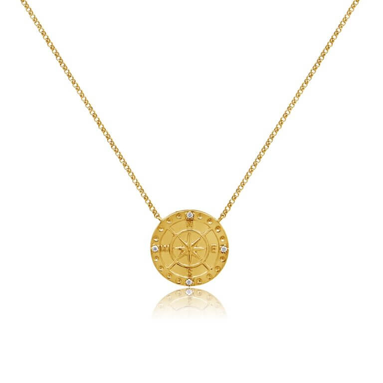 Compass Disc Necklace from the Moondance Collection