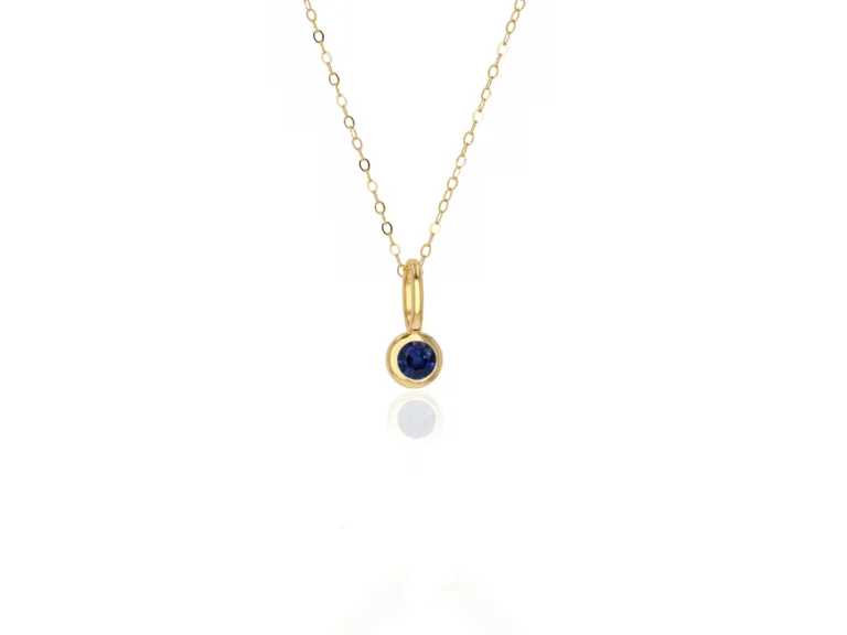 Mini Blue Sapphire Charm by Rachel Reid at Moondance Jewelry Gallery