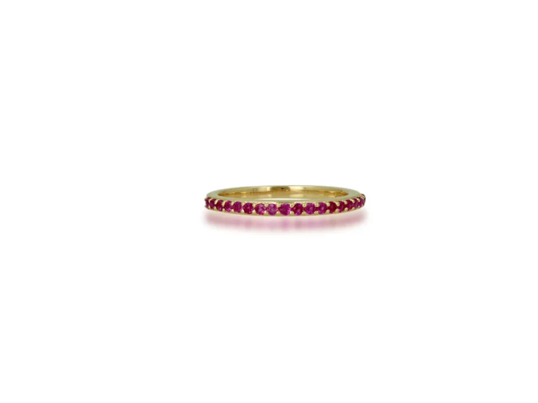 Pave Ruby Half Eternity Band by Rachel Reid from Moondance Jewelry Gallery