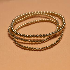 Gold Bead Bracelet (Set of 3)