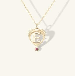 Mini Sunbeam Letter/Number Heart Charm