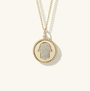 Pave Diamond Hamsa Amulet