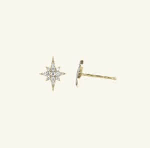 Lila Pavé Diamond Starburst Studs
