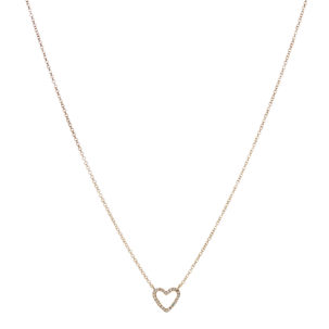 Open Heart Yellow Gold Necklace
