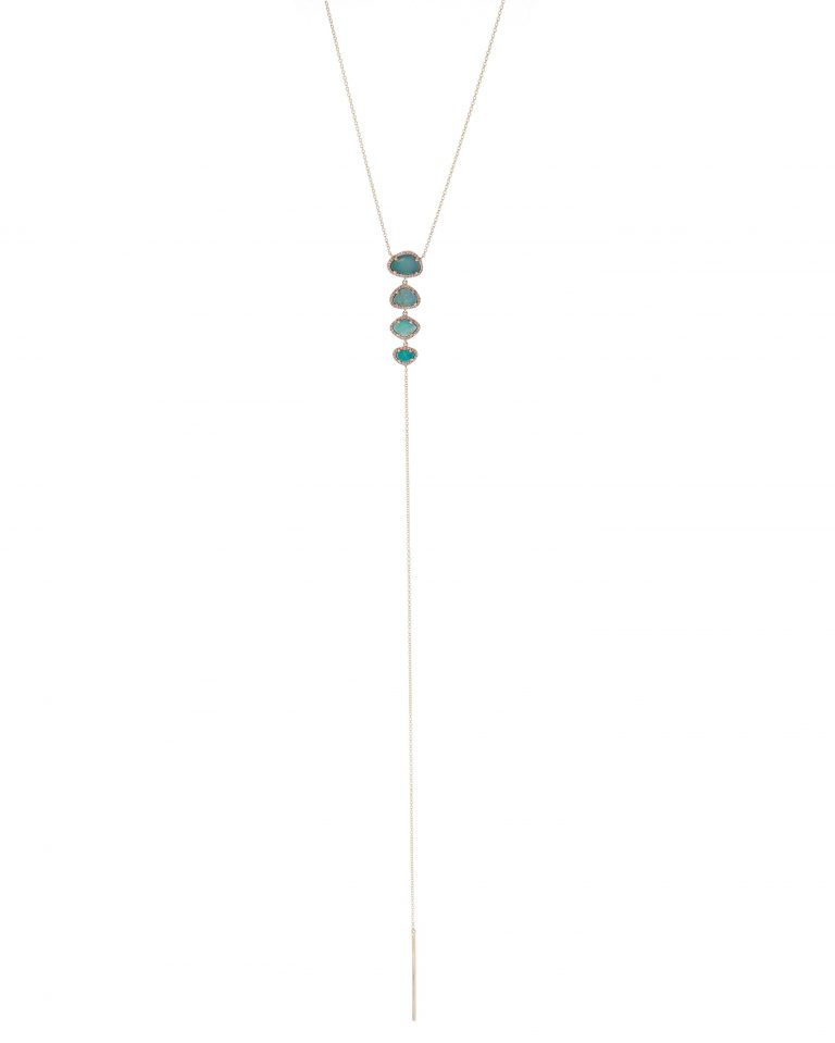 Opal and Pave Lariat