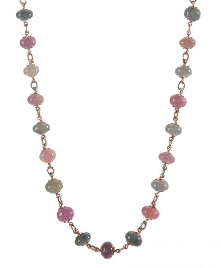 Multi-Color Sapphire Beaded Necklace