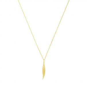 Gold Leaf & Diamond Necklace