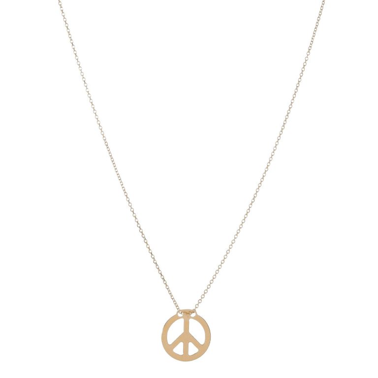 Simple Peace Sign Necklace