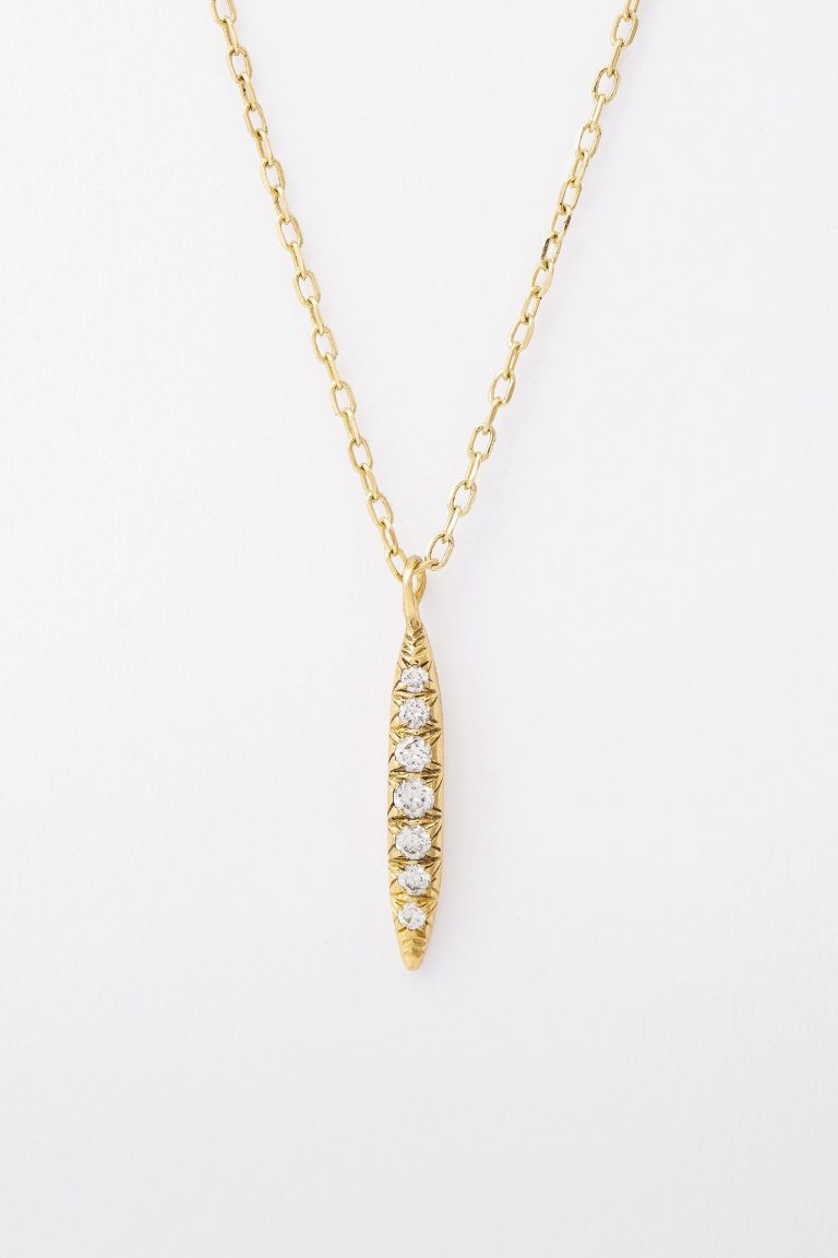 Pave Diamond Ovate Necklace