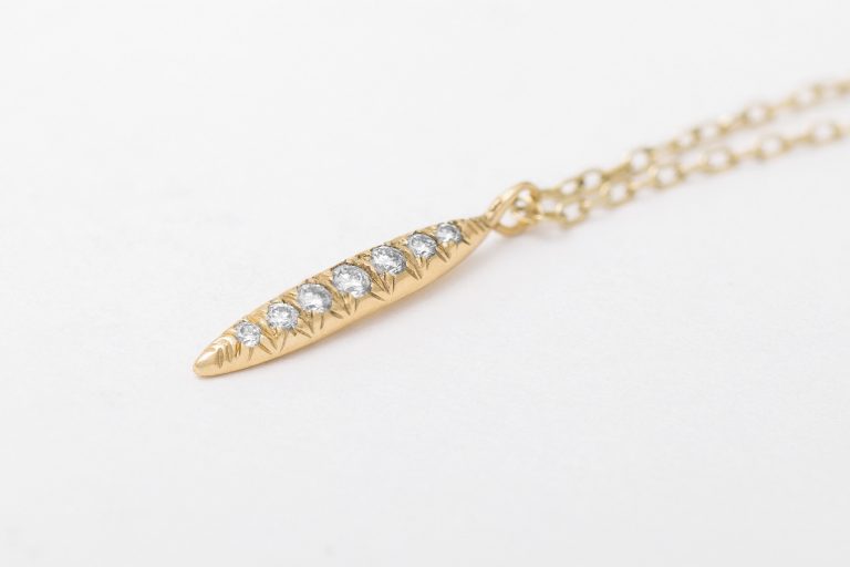 Pave Diamond Ovate Necklace