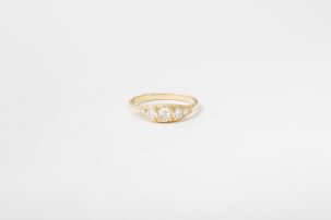 Rose cut Pave Ovate IV Ring