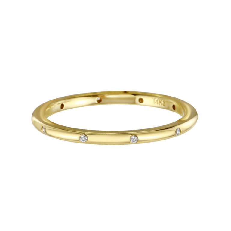 Scatter Diamond Comfort Fit Ring