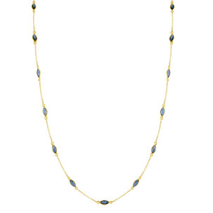 Marquis Blue Sapphire by the Yard Chain