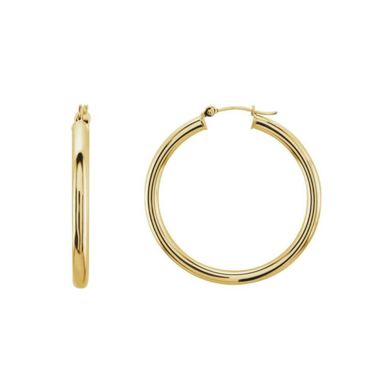Gold Tube Earrings