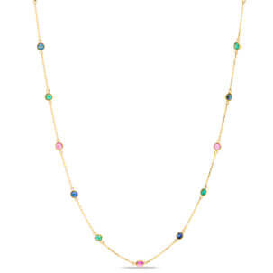 Emerald, Ruby & Sapphire Necklace
