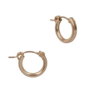 Rose Gold Filled Round Tube Hoops