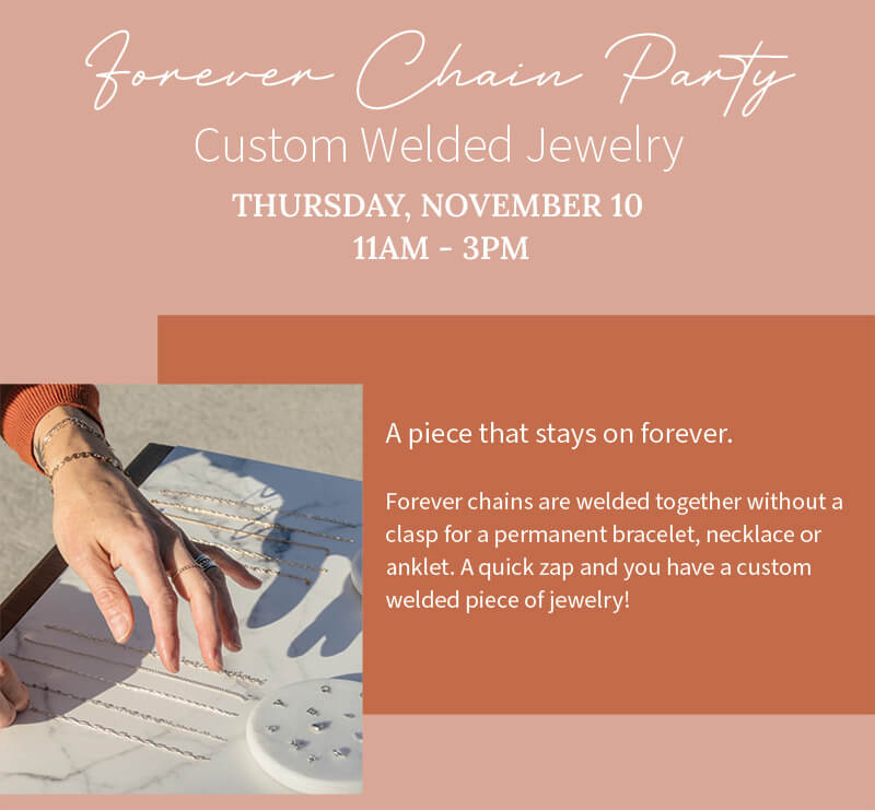 November Forever Chain Party at Moondance Jewelry Gallery
