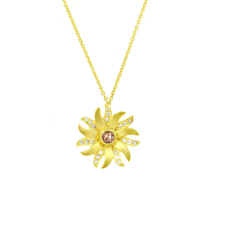 Vivaan Sun Flame Diamond Necklace
