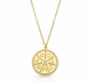 Lucky Signs Disc Necklace from the Moondance Collection