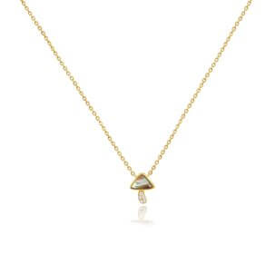 Petite Mother of Pearl Mushroom Necklace from the Moondance Collection