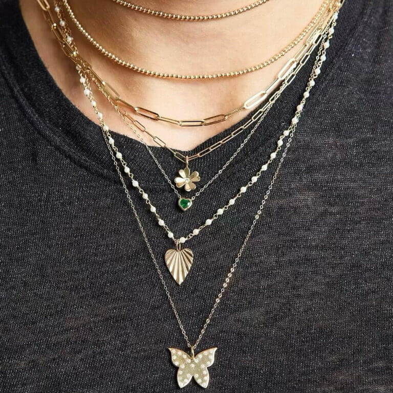 Emerald Heart Necklace by Rachel Reid at Moondance Jewelry Gallery